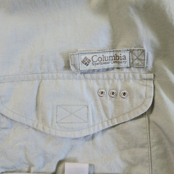 Columbia PFG (Performance Fishing Gear Men's Large Tan Outdoor Adventure Shirt - Picture 3 of 12